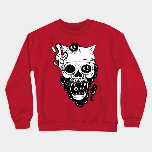 Skull and spiders Crewneck Sweatshirt by fakeface